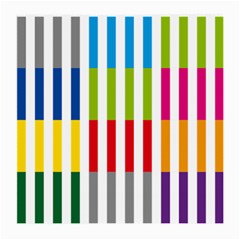 Color Bars Rainbow Green Blue Grey Red Pink Orange Yellow White Line Vertical Medium Glasses Cloth (2-side) by Alisyart