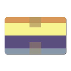 Color Therey Orange Yellow Purple Blue Magnet (rectangular) by Alisyart