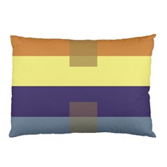 Color Therey Orange Yellow Purple Blue Pillow Case (two Sides)