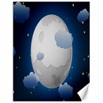 Cloud Moon Star Blue Sky Night Light Canvas 18  x 24   17.8 x23.08  Canvas - 1