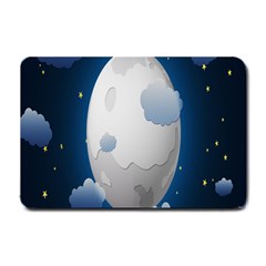 Cloud Moon Star Blue Sky Night Light Small Doormat  by Alisyart