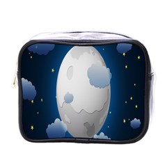 Cloud Moon Star Blue Sky Night Light Mini Toiletries Bags