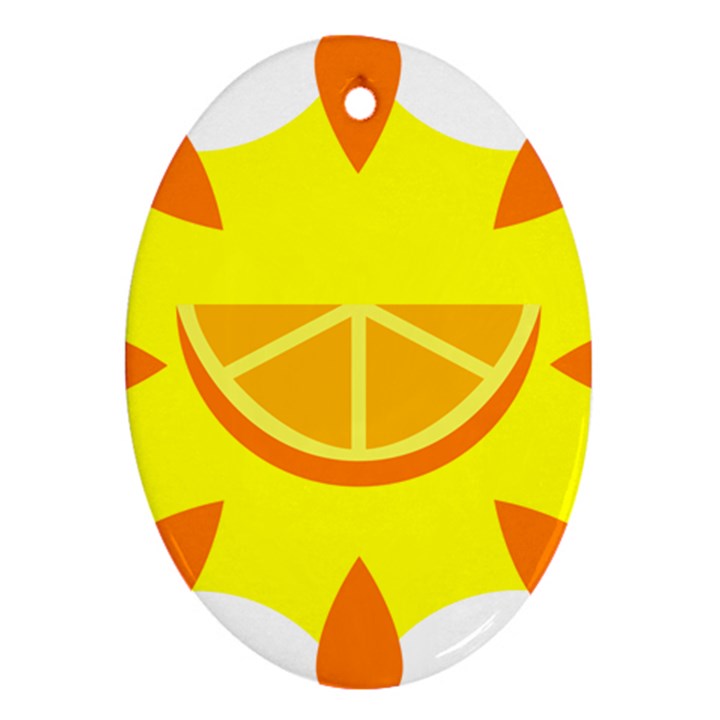 Citrus Cutie Request Orange Limes Yellow Ornament (Oval)