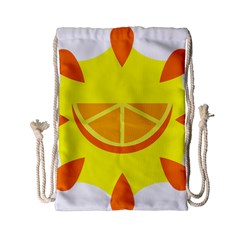 Citrus Cutie Request Orange Limes Yellow Drawstring Bag (small) by Alisyart