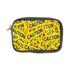 Caution Road Sign Cross Yellow Coin Purse