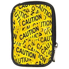 Caution Road Sign Cross Yellow Compact Camera Cases