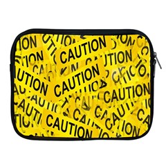 Caution Road Sign Cross Yellow Apple Ipad 2/3/4 Zipper Cases