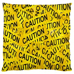 Caution Road Sign Cross Yellow Standard Flano Cushion Case (one Side) by Alisyart