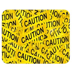 Caution Road Sign Cross Yellow Double Sided Flano Blanket (medium)  by Alisyart