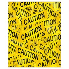 Caution Road Sign Cross Yellow Drawstring Bag (small) by Alisyart