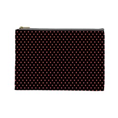 Colored Circle Red Black Cosmetic Bag (large) 