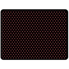 Colored Circle Red Black Double Sided Fleece Blanket (large) 