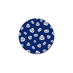 Envelope Letter Sand Blue White Masage Golf Ball Marker (10 Pack)