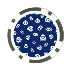 Envelope Letter Sand Blue White Masage Poker Chip Card Guard