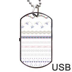 Bird Fly Butterfly Flower Floral Rose Blue Red Pink Dog Tag Usb Flash (two Sides)