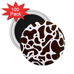 Dalmantion Skin Cow Brown White 2 25  Magnets (100 Pack) 
