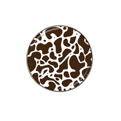 Dalmantion Skin Cow Brown White Hat Clip Ball Marker by Alisyart