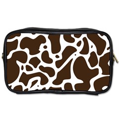 Dalmantion Skin Cow Brown White Toiletries Bags 2-side