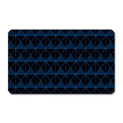 Colored Line Light Triangle Plaid Blue Black Magnet (rectangular)