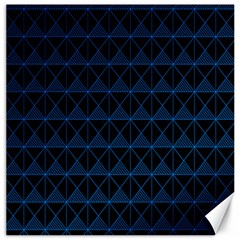Colored Line Light Triangle Plaid Blue Black Canvas 20  X 20   by Alisyart