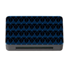 Colored Line Light Triangle Plaid Blue Black Memory Card Reader With Cf by Alisyart