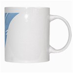 Feather Pen Blue Light White Mugs Right