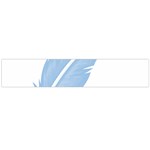 Feather Pen Blue Light Flano Scarf (Large) Front