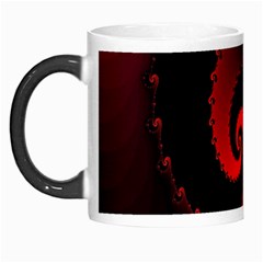 Red Fractal Spiral Morph Mugs by Simbadda