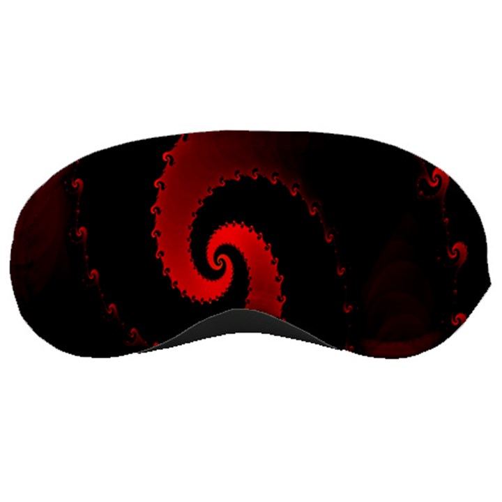 Red Fractal Spiral Sleeping Masks