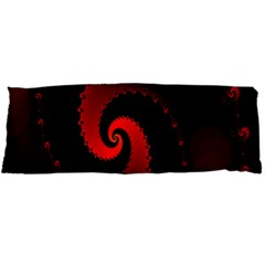 Red Fractal Spiral Body Pillow Case Dakimakura (two Sides) by Simbadda