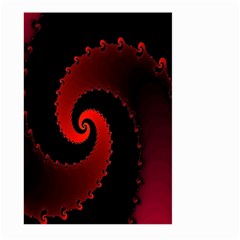 Red Fractal Spiral Large Garden Flag (two Sides) by Simbadda