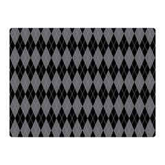 Chevron Wave Line Grey Black Triangle Double Sided Flano Blanket (mini)  by Alisyart