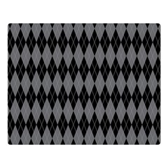 Chevron Wave Line Grey Black Triangle Double Sided Flano Blanket (large)  by Alisyart