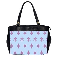 Flower Floral Different Colours Blue Purple Office Handbags (2 Sides) 