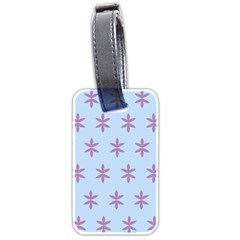 Flower Floral Different Colours Blue Purple Luggage Tags (two Sides)