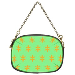 Flower Floral Different Colours Green Orange Chain Purses (two Sides)  by Alisyart