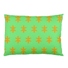 Flower Floral Different Colours Green Orange Pillow Case