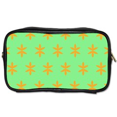 Flower Floral Different Colours Green Orange Toiletries Bags