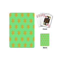 Flower Floral Different Colours Green Orange Playing Cards (mini) 