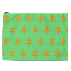 Flower Floral Different Colours Green Orange Cosmetic Bag (xxl) 