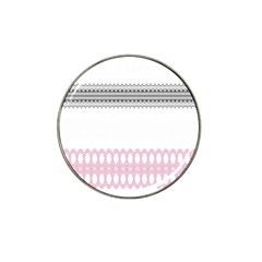 Crown King Quinn Chevron Wave Pink Black Hat Clip Ball Marker by Alisyart