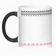 Crown King Quinn Chevron Wave Pink Black Morph Mugs by Alisyart