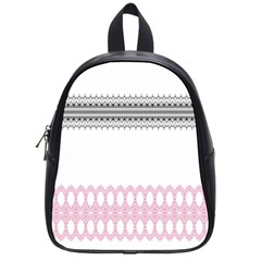 Crown King Quinn Chevron Wave Pink Black School Bags (small)  by Alisyart