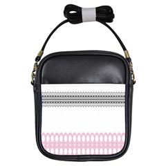 Crown King Quinn Chevron Wave Pink Black Girls Sling Bags