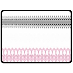 Crown King Quinn Chevron Wave Pink Black Fleece Blanket (large) 