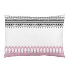 Crown King Quinn Chevron Wave Pink Black Pillow Case (two Sides)