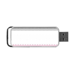 Crown King Quinn Chevron Wave Pink Black Portable Usb Flash (one Side)