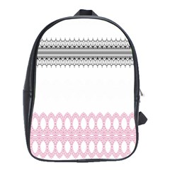 Crown King Quinn Chevron Wave Pink Black School Bags (xl)  by Alisyart