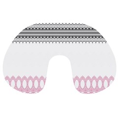 Crown King Quinn Chevron Wave Pink Black Travel Neck Pillows