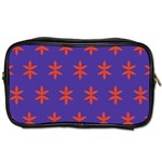 Flower Floral Different Colours Purple Orange Toiletries Bags Front